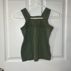 Old Navy Girls Green Lace Tank Top M8